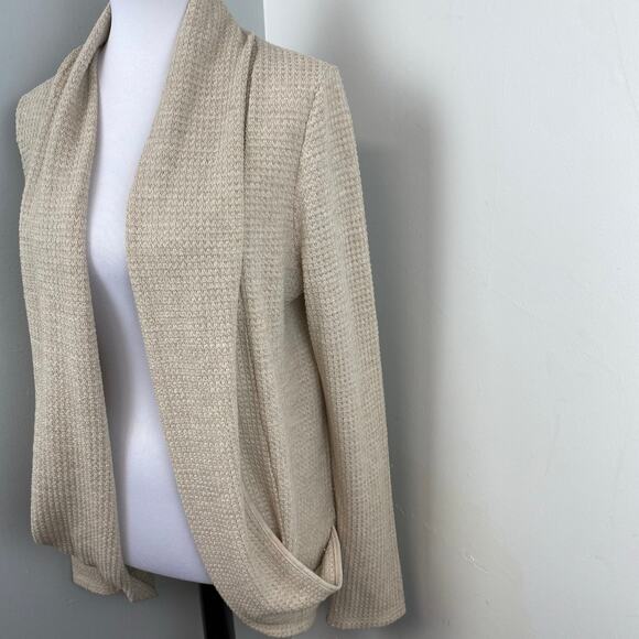 Mix by 41 Hawthorn Neutral Tan Knit Cocoon Cardigan Sweater Large - Picture 3 of 8